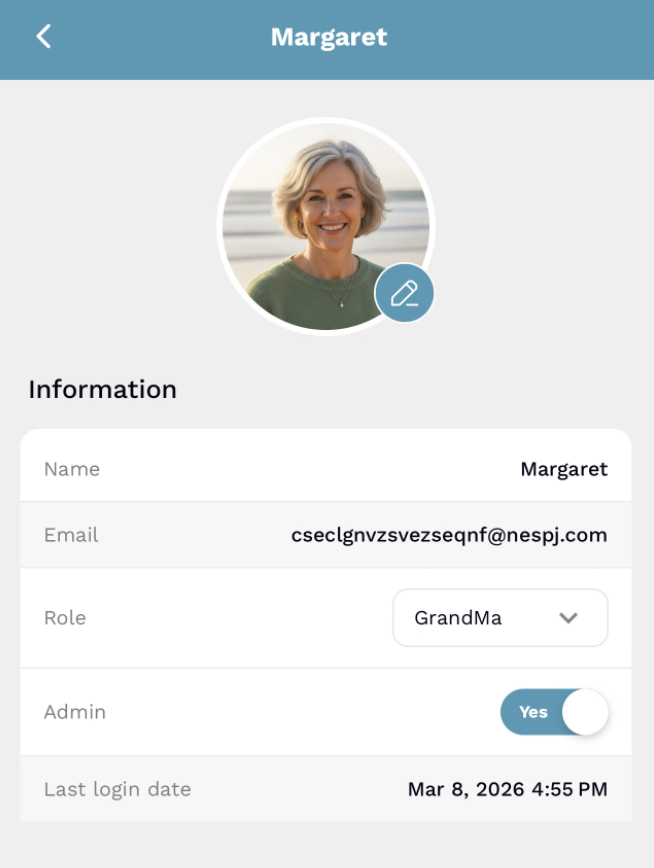 Adult family member view