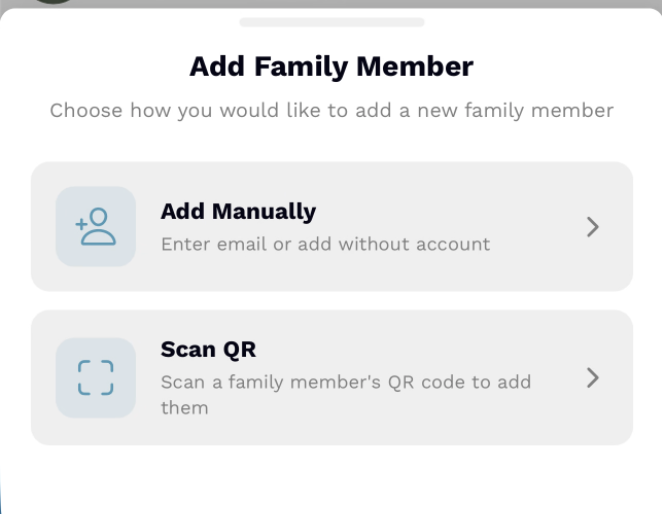 Admin add member options