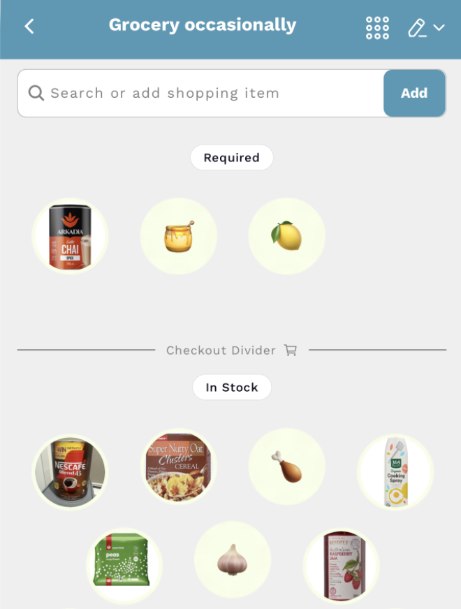 Rapid checkout view