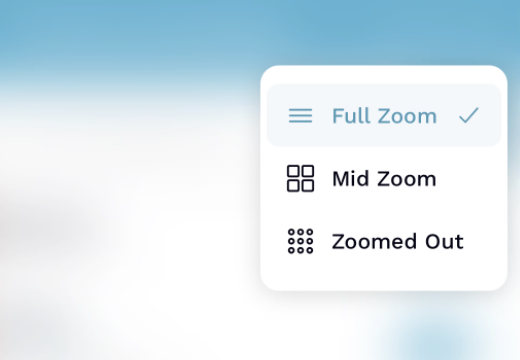 Switch views menu