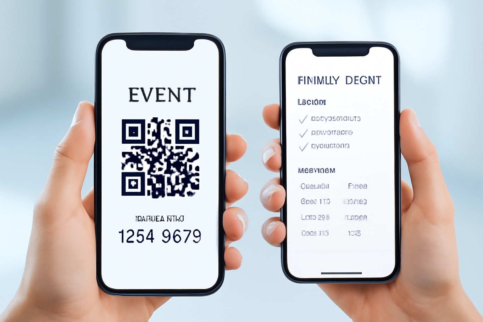 Family sharing events via QR code and cloning list details